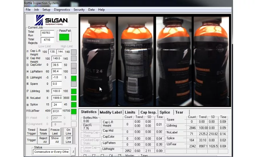 Silgan Equipment 51R84 vision inspection system