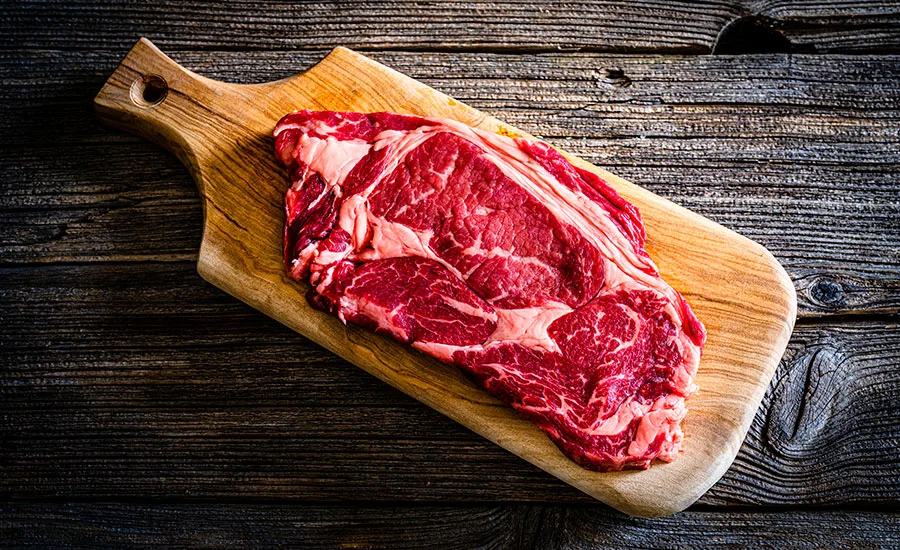 beef on cutting board