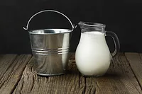 pitcher of milk Pitcher of milk ready to be served