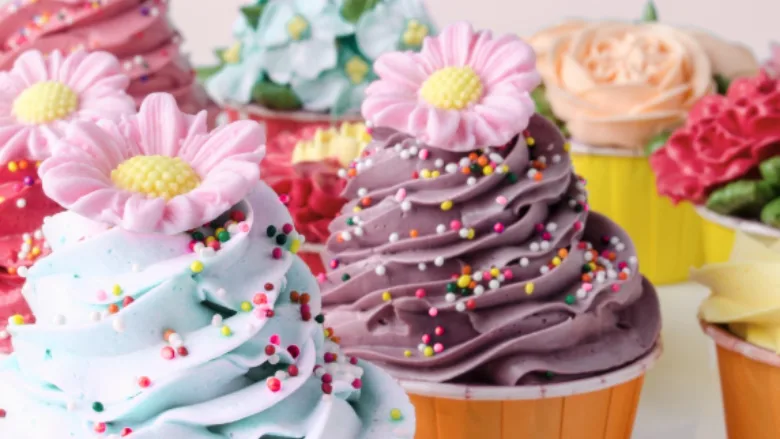 naturally colored cupcakes with sprinkles