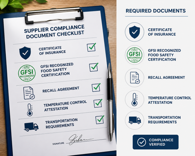 supplier compliance document checklist