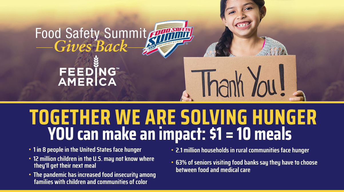 Food Safety Summit gives back - Feeding America