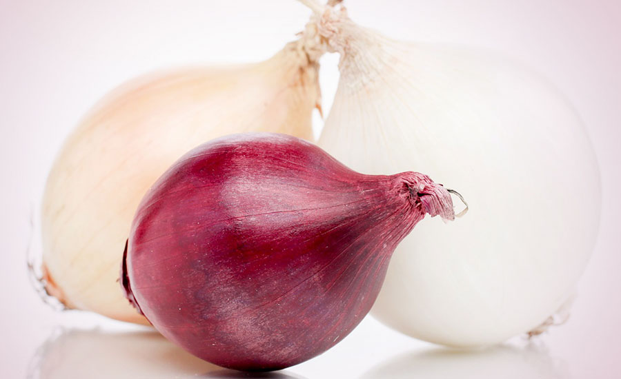 three types of onions
