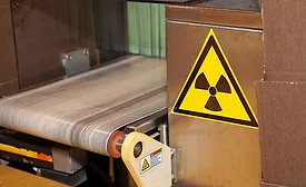 conveyor belt and hazard sign