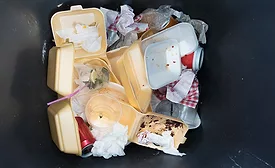 a collection of fast-food waste