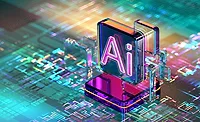 The image depicts "AI," which stands for Artificial Intelligence
