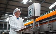 a worker in a food processing plant