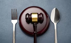 a gavel, which is a small mallet typically used by a judge, an auctioneer, or a presiding officer of a meeting. 