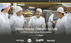This image is a promotional graphic for a resource focused on building a positive food safety culture within manufacturing environments.