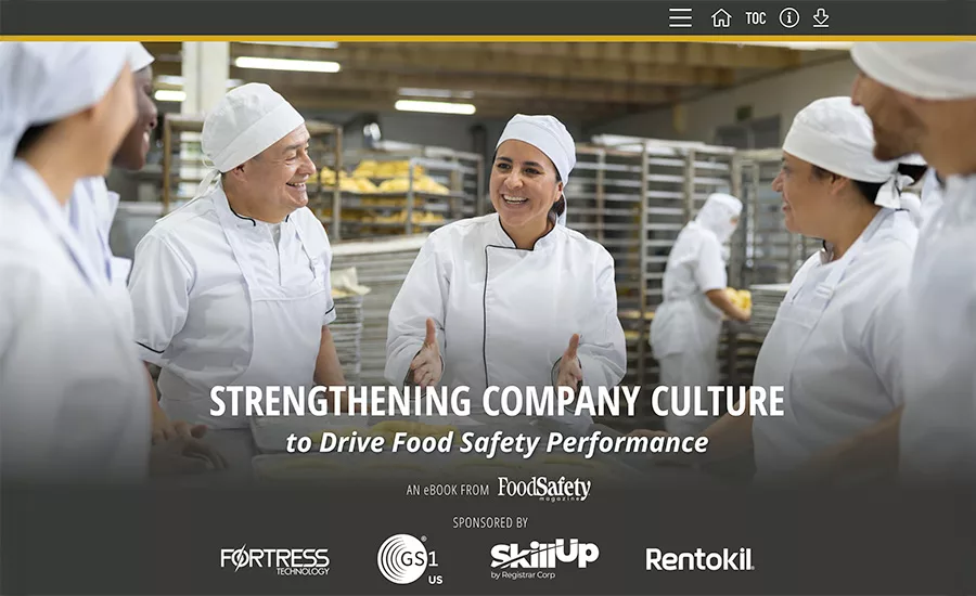 This image is a promotional graphic for a resource focused on building a positive food safety culture within manufacturing environments.