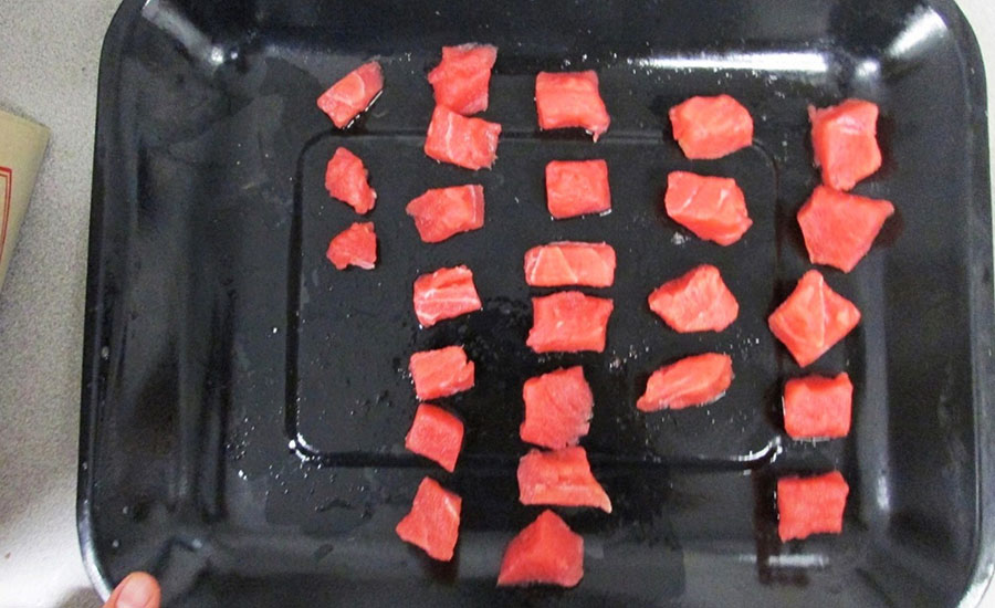Poke Cubes Cut from Trim
