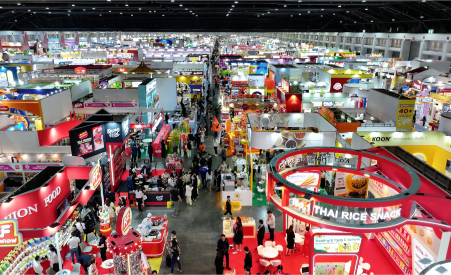 a high-angle view of THAIFEX – Anuga Asia