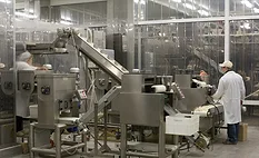 an automated industrial production line used in a modern food factory an automated industrial production line used in a modern food factory