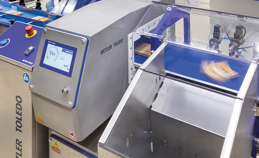 a Mettler-Toledo M30 R-Series conveyorized metal detection system used for inspecting packaged products on production lines