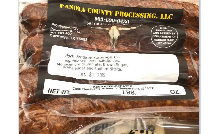 Panola County Processing, LLC Recalls Sausage Products Due to Possible Processing Deviation