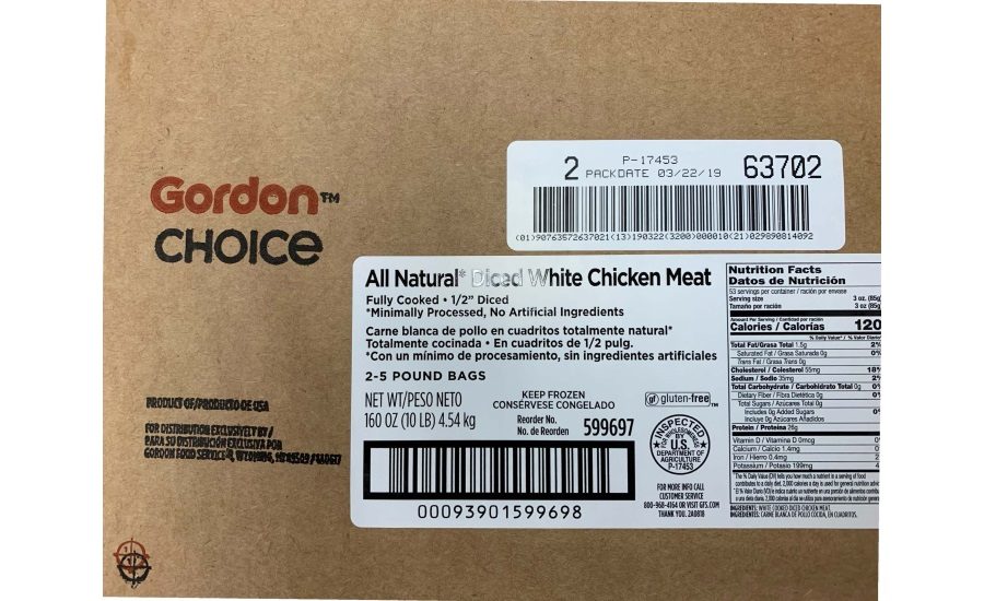 Tip Top Poultry, Inc. recalls fully cooked, diced chicken products due