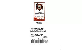 Yoakum Packing Co. Recalls Venison Sausage Products Due to Mislabeling