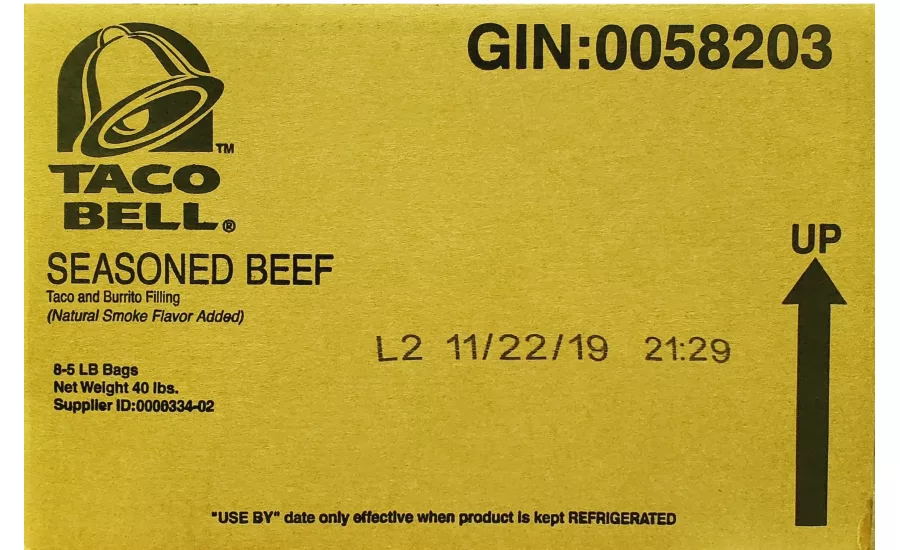 Kenosha Beef International Recalls Taco Bell Seasoned Beef Products due to Possible Foreign Matter Contamination