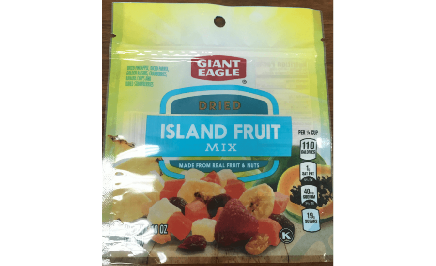 Giant Eagle recalls Dried Fruit Mix due to undeclared allergens