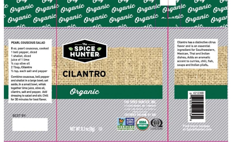 Sauer Brands, Inc. voluntarily recalls certain The Spice Hunter products because of potential salmonella contamination
