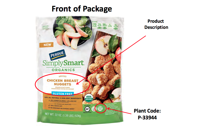 Perdue Foods LLC Recalls Simplysmart Organics Gluten Free Chicken Nugget Products Due to Possible Foreign Matter Contamination
