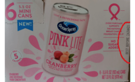 Ocean Spray Cranberries, Inc. recalls single production lot of 5.5 oz cans of Pink Lite Cranberry Juice because of undeclared sulfites