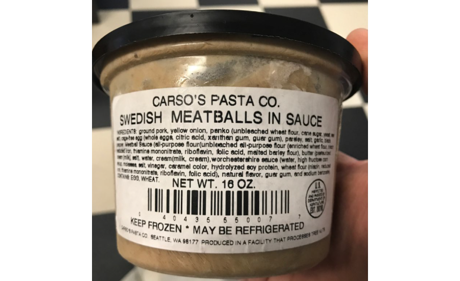 FSIS Issues Public Health Alert for Swedish Meatball Products Due to Misbranding and an Undeclared Allergen