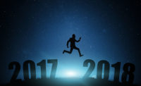 Man Jumping from 2017 Into 2018