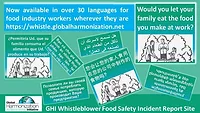 GHI's Whistleblower Food Safety Incident Report Site Now Available GHI's Whistleblower Food Safety Incident Report Site Now Available