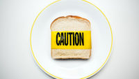 caution tape on bread