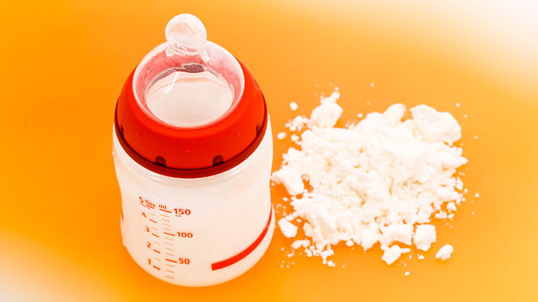 infant formula and bottle