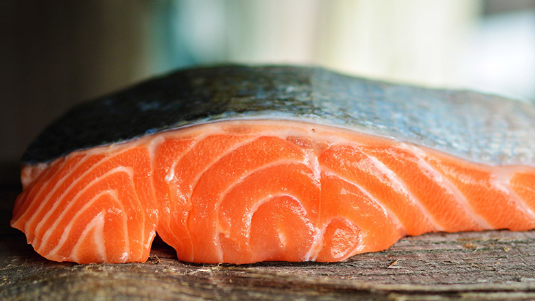 uncooked salmon