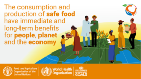 The consumption and production of safe food have immediate and long-term benefits for people, planet, and the economy