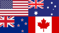 USA CAN AUZ NZ flags