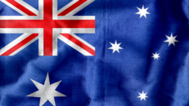 australian flag close up