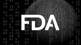 FDA logo over data visualization graphic