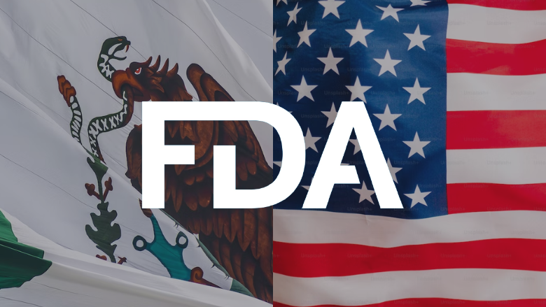 MX and US flags with FDA logo overlay