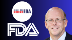 alliance for a stronger fda logo and jim jones headshot