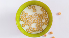 bowl of cereal and milk