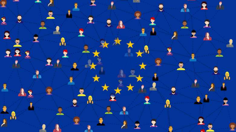 eu flag people connected graphic