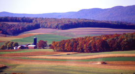 farmland in the pennsylvania countryside