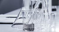 glass testing beakers