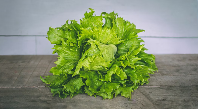 head of lettuce on table