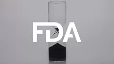 hourglass with an fda logo overlay