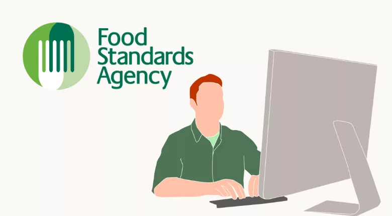 illustration of a person using a computer with FSA logo