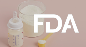 infant formula powder pink background fda logo overlay