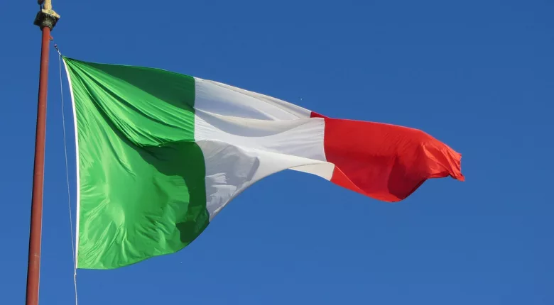 italian flag flying