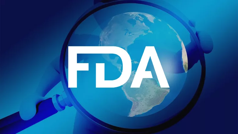 magnifying glass digital rendering with fda logo overlay