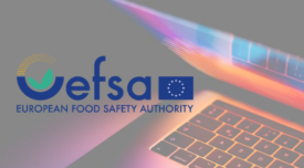 open laptop with efsa logo overlay