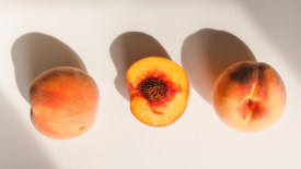 peaches halved